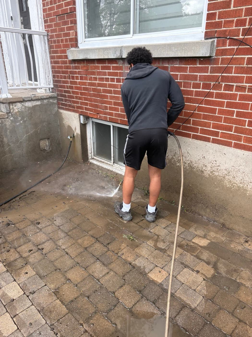 Lavage à pression en action